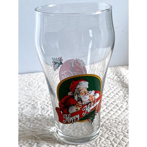 Vintage Happy Holidays Santa Coca Cola soda glass 1998 - Picture 11 of 11
